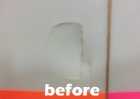 ノーズの破損 修理前