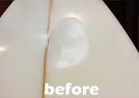 ノーズの破損 修理前