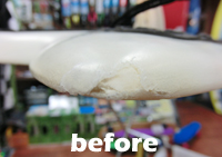 ノーズの破損 修理前